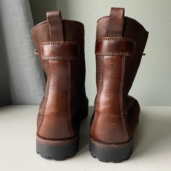 Cole Haan Country Brown Leather Lace Up Boots, Women's Size 8.5 Nr - Picture 3 of 15